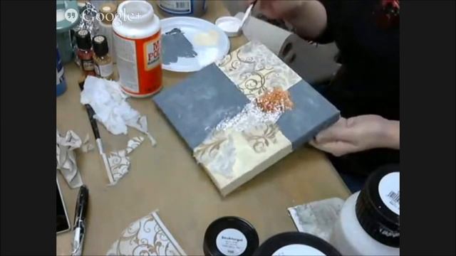 Абстрактная композиция, панно микс медиа Mixed Media: видео МК Натальи Жуковой Декупаж рельеф фольг смотреть онлайн