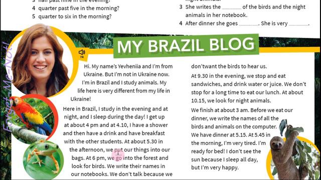 Prepare 5 НУШ Unit 7 My day. Vocabulary & Reading p. 48 Student's Book✔Відеоурок смотреть онлайн