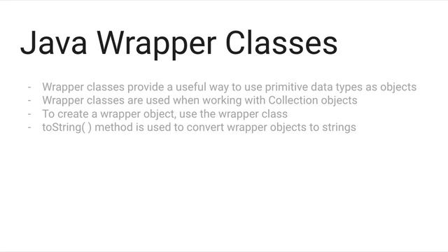 Java Wrapper Classes - Java Tutorial смотреть онлайн