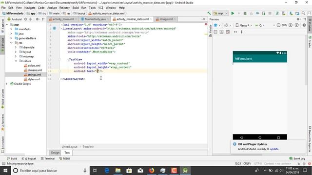 Formulario en Android Studio смотреть онлайн