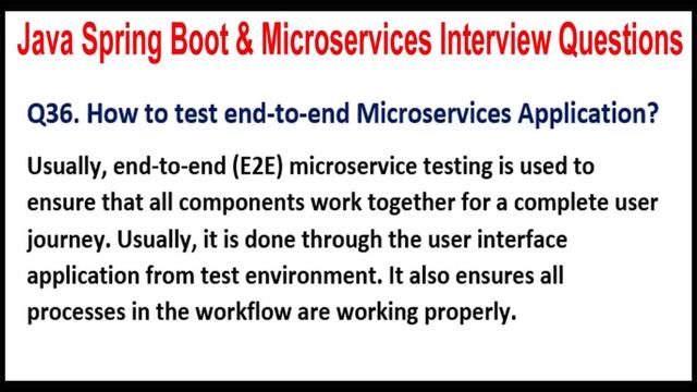 Java Spring Boot & Microservices Interview | Q36. How to test end-to-end Microservices Application смотреть онлайн