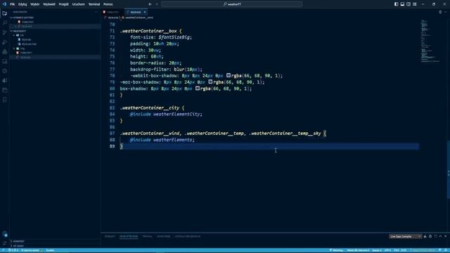 Weather Forecast with JavaScript, HTML, and Sass | Using API смотреть онлайн
