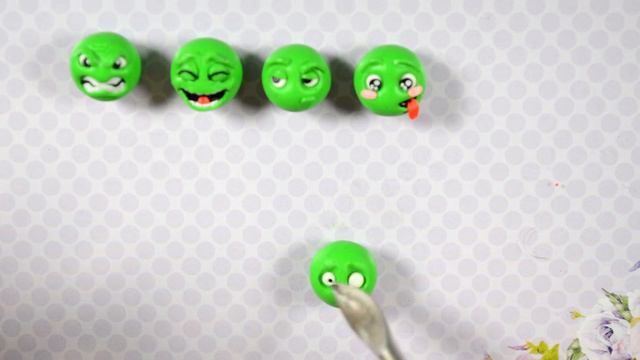 Полимерная глина. Мастер класс Горошек. Polymer Clay Tutorial смотреть онлайн