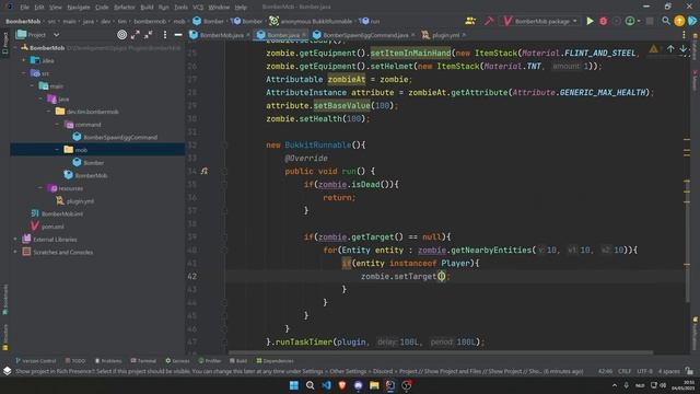 Spigot Plugin Coding - Custom Mob смотреть онлайн