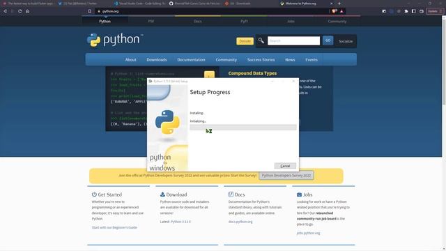 Flet Curso: 4 Ir al Sitio Oficial Python y Descargar e Instalar Python el Sistema Operativo Windows смотреть онлайн