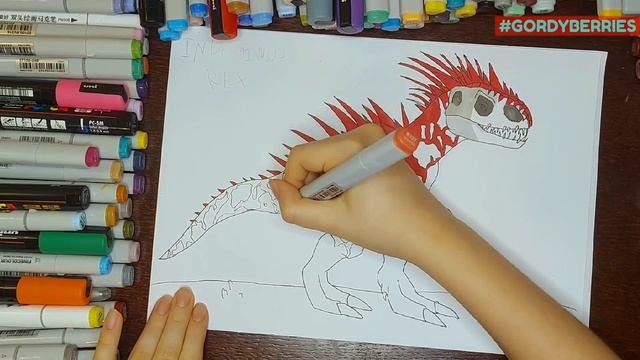 Indominus Rex I Jurassic World I How to draw смотреть онлайн