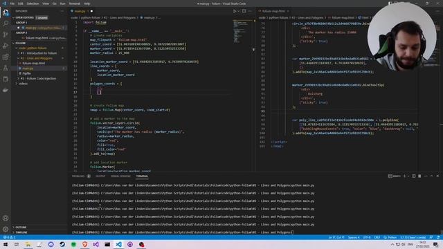 Python Folium #2 - Markers, Lines & Polygons смотреть онлайн