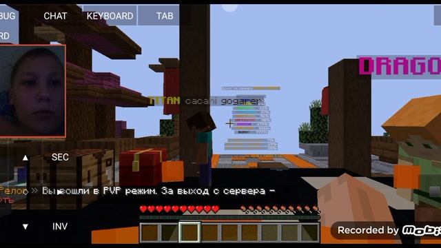 играю в Minecraft на сервере домера