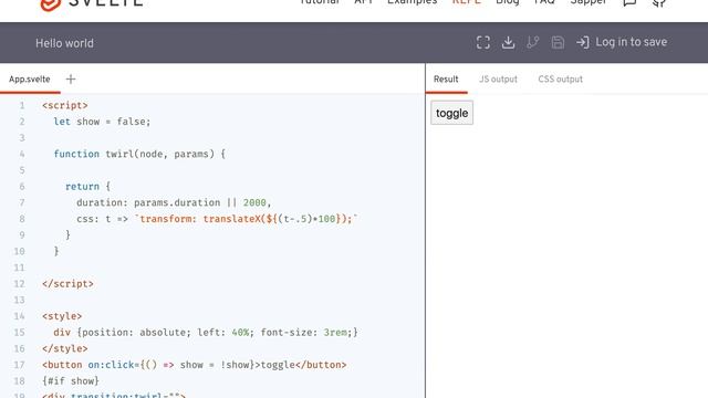 Svelte - Custom Transition смотреть онлайн