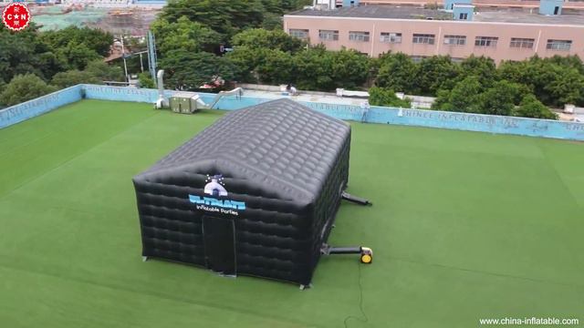 Portable Large Party Tent House Black LED Light Inflatable Cube Party Nightclub Tent Tent1-704A смотреть онлайн
