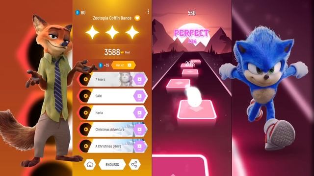 Sonic Vs Zootopia - Coffin Dance - Tiles Hop Edm Rush смотреть онлайн