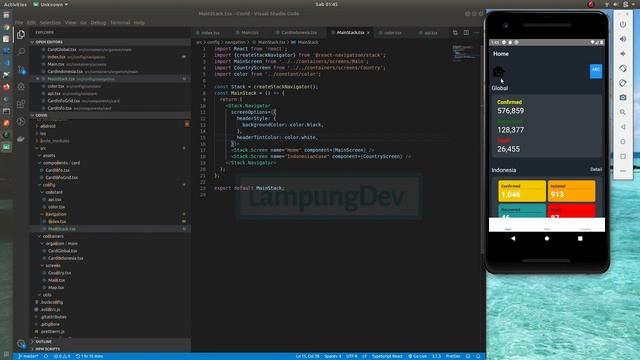 React Native Covid19 App - 06 Menggunakan React Navigation Stack смотреть онлайн
