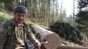 Распиловка леса на доски бензопилой «Урал»