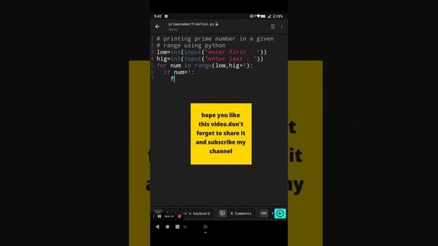 finding prime number from 1 to "N" || python || programming смотреть онлайн
