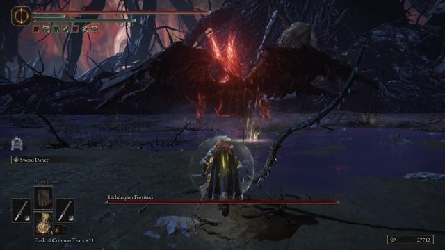 Elden Ring - Lichdragon Fortissax Boss Fight (4K 60FPS) смотреть онлайн