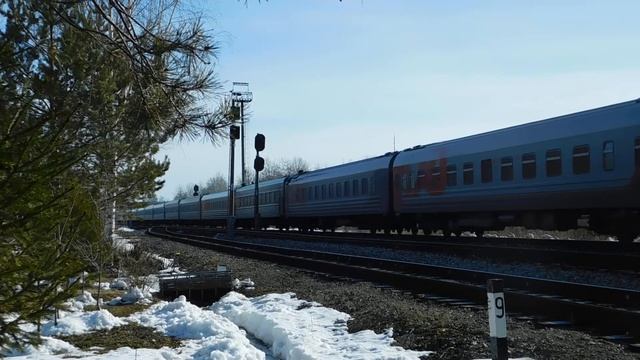Тепловоз ТЭП70БС-290 с пассажирским поездом 368Г Киров - Кисловодск/Самара смотреть онлайн