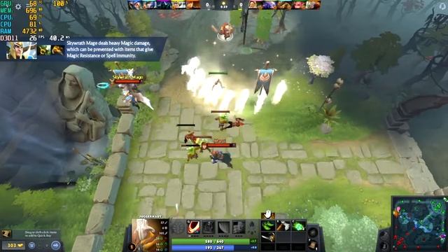 Dota 2 on AMD A8-7410 with AMD Radeon R5 Graphics смотреть онлайн