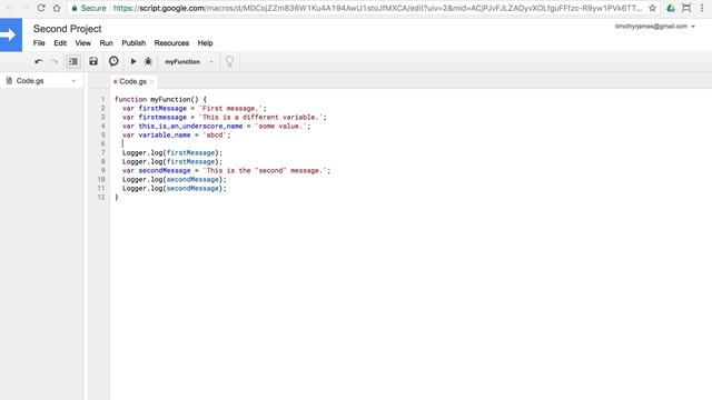 Variable Names: Introduction to Programming with Google Sheets 07-D смотреть онлайн