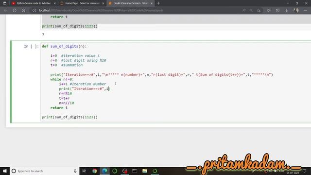 Doubt Clearance: Explanation of Python program to Add Each digit of a Number смотреть онлайн