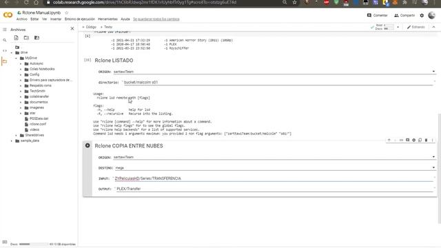 Montar Rclone y Transferir datos entre Nubes Google Colab смотреть онлайн