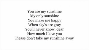 You are my sunshine lyrics - Elizabeth Mitchell