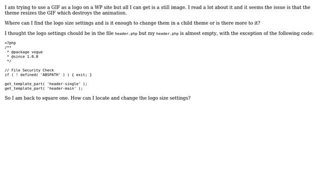 Wordpress: WordPress theme logo handling (Trying to use GIF as logo) смотреть онлайн