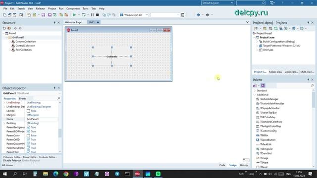 GridPanel Delphi.