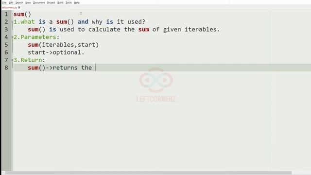Sum function in python смотреть онлайн