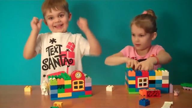 Лего дупло Lego duplo Кто быстрее построит дом из Лего смотреть онлайн