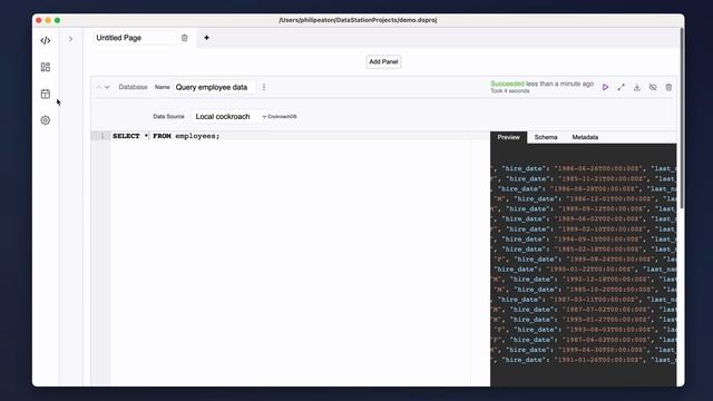 Using Pandas in DataStation to explore employee data in CockroachDB смотреть онлайн