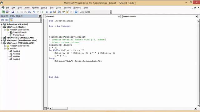 Add two columns into one by formula and by VBA смотреть онлайн