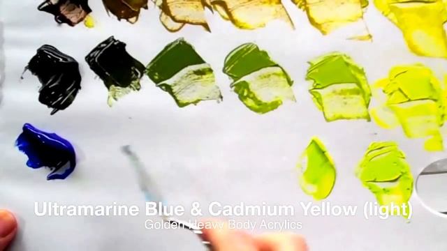 Belajar-membuat-warna-hijau-dengan-cat-acrylic-How to-mix-green-color смотреть онлайн