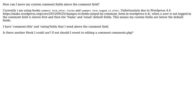 Wordpress: Custom comment-field form arrangement смотреть онлайн