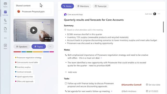 Copilot in Teams and Intelligent recap | After the meeting смотреть онлайн