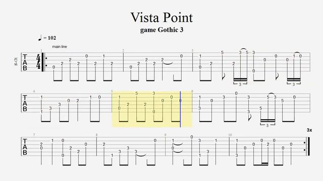 Guitar Tab / Vista Point смотреть онлайн