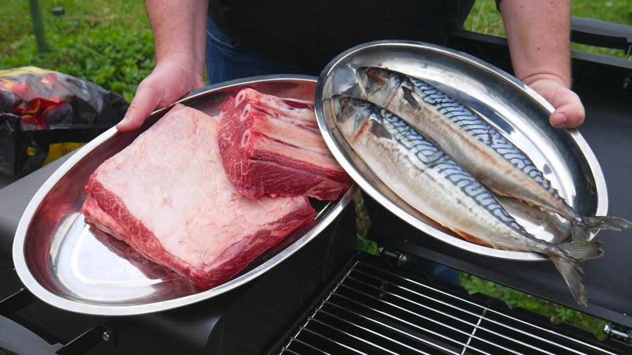 Вместо ШАШЛЫКА на Майский стол - Ребра на углях и Скумбрия горячего копчения смотреть онлайн