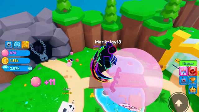 Играю со своим другом Дайнисом в Roblox ￼ Джим называется Bubble Gum Cl￼icier! смотреть онлайн