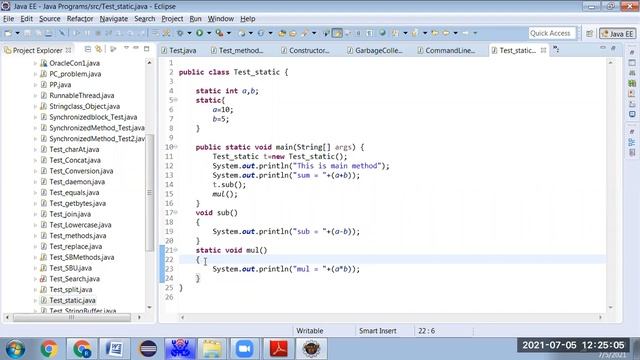 static blocks in java class смотреть онлайн