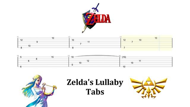 The Legend of Zelda - Zelda's Lullaby // Guitar TABS смотреть онлайн