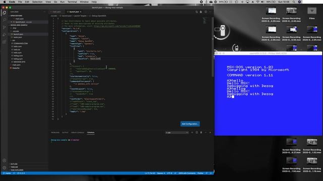 Debugging sample program on Dezog + OpenMSX смотреть онлайн