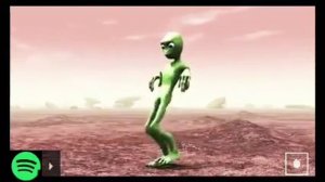 Зелёный человек танцует