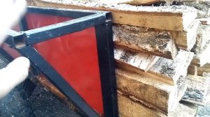 Мотоблок "ОКА" на жигулевских колесах и самодельным прицепом.Возим дрова.