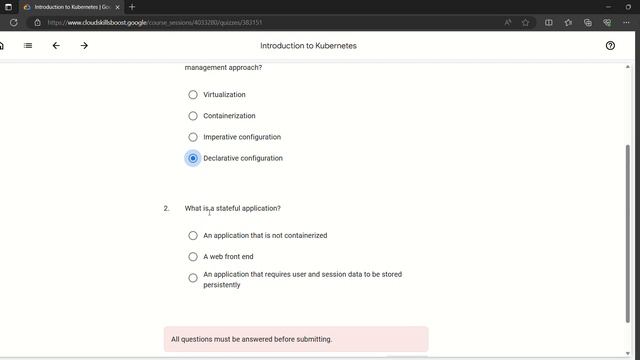 Introduction to Kubernetes Quiz Answers| Getting Started with Google Kubernetes Engine| Google Clou смотреть онлайн