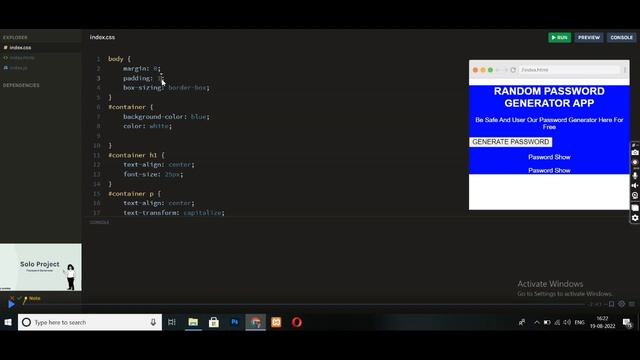 How to make a RANDOM PASSWORD GENERATOR APP using HTML, CSS & JAVASCRIPT смотреть онлайн