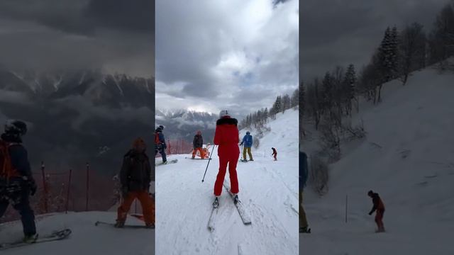 Панорама (красная трасса)на курорте Красная поляна 2021г. смотреть онлайн