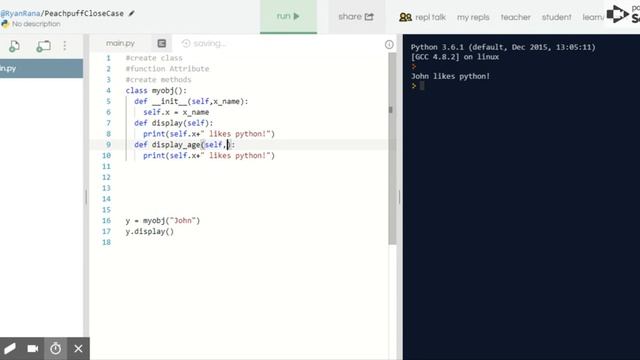 OOP in Python BEGGINERS TO INTERMEDIATE Create methods смотреть онлайн