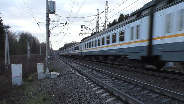 Электропоезд ЭД4М-0493 ЦППК перегон Латышская - Ворсино смотреть онлайн
