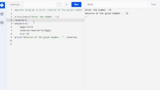 Python Program to Print Reverse of a Number Tamil смотреть онлайн