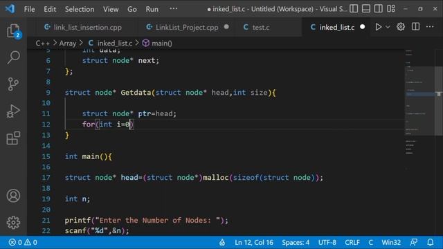 Create Linked-List Using Loop || How to Create Linked List Using Loop || C Language || #ASMR смотреть онлайн