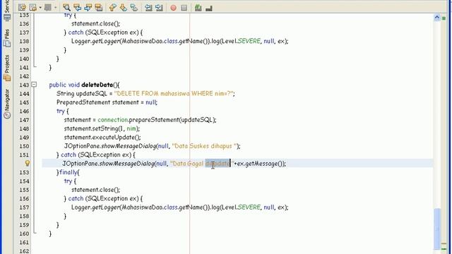 Java Advance 5 Pembuatan Memebuat Method delete di java netbeans смотреть онлайн